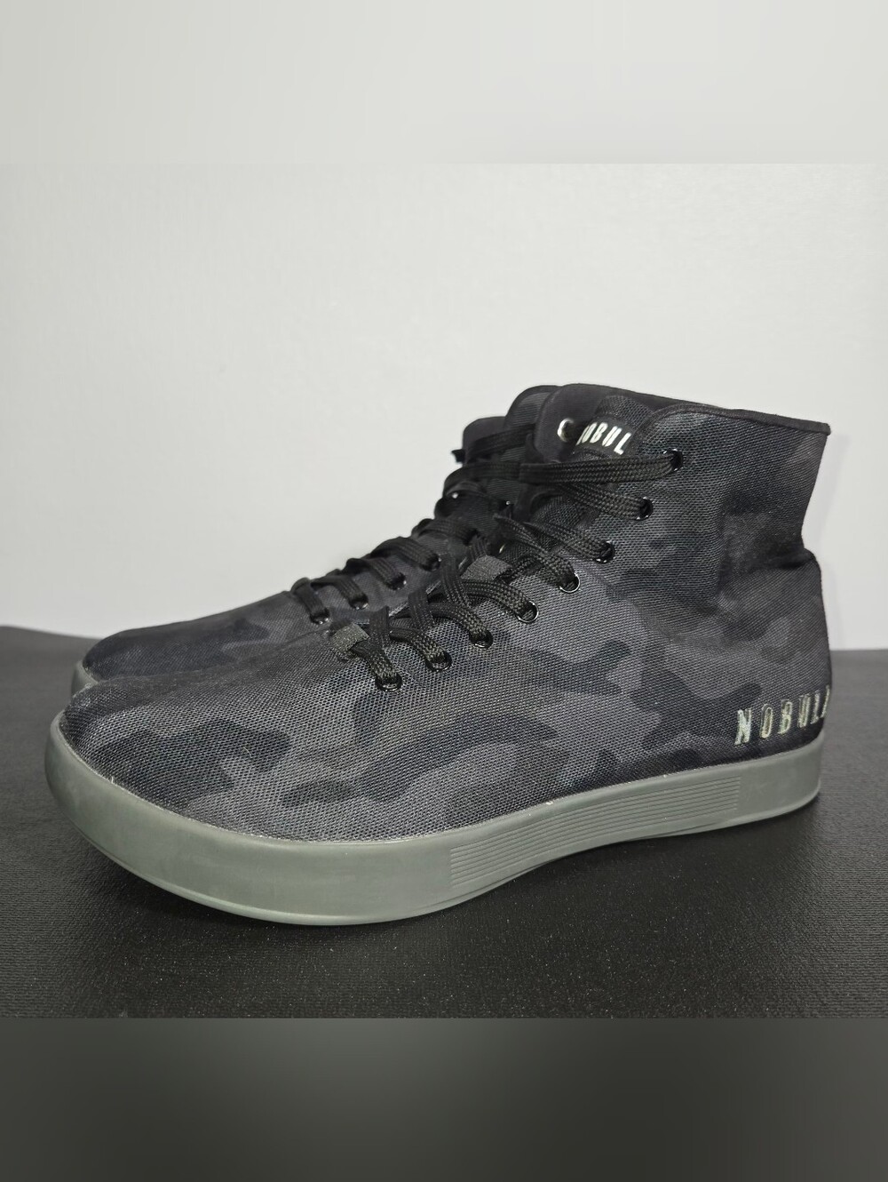 NOBULL High Top Trainer Shoes Black Camo Men 8.5 Women 10  Size CrossFit